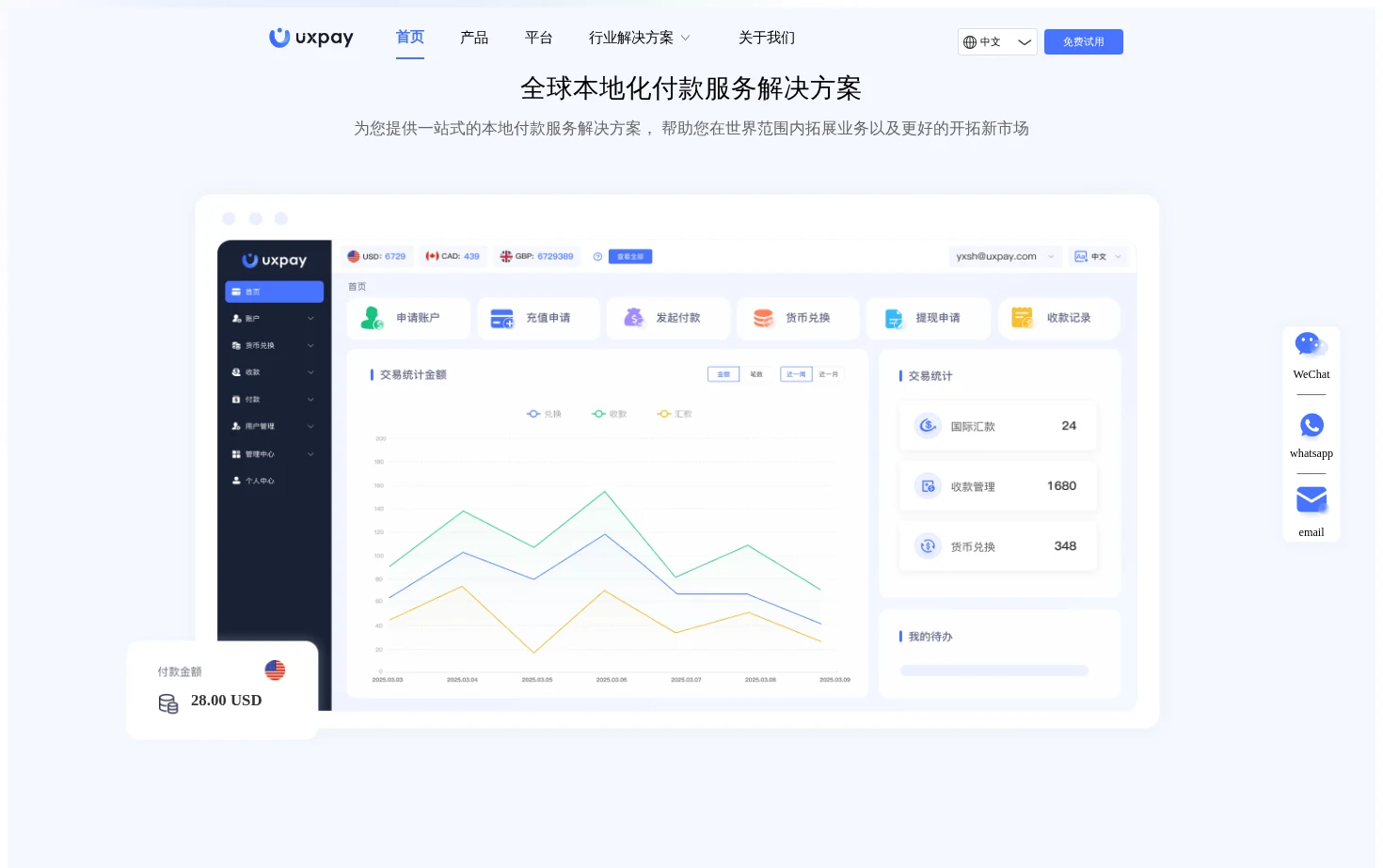 Uxpay 页面快照